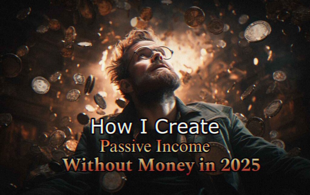 A creative individual exploring ways to generate passive income without spending money in 2025.